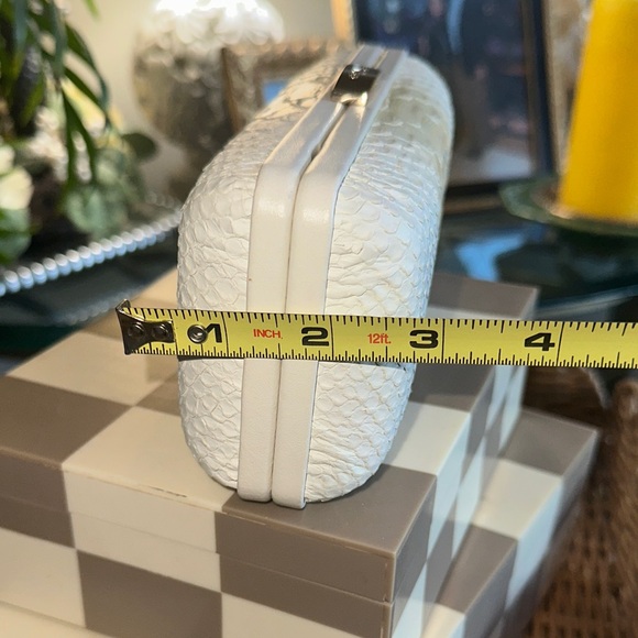 Coach white, ivory gold hardware Madison pinnacle embossed Python with dustcover - Picture 15 of 16